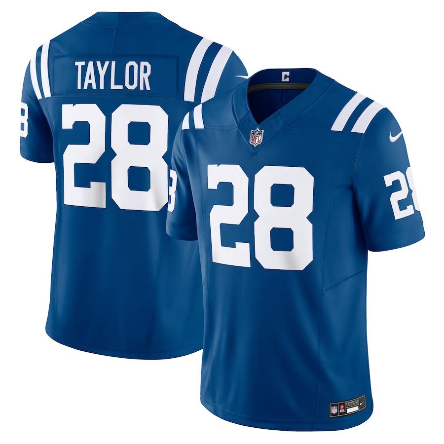 Men Indianapolis Colts #28 Jonathan Taylor Nike Royal Vapor F.U.S.E. Limited NFL Jersey->indianapolis colts->NFL Jersey